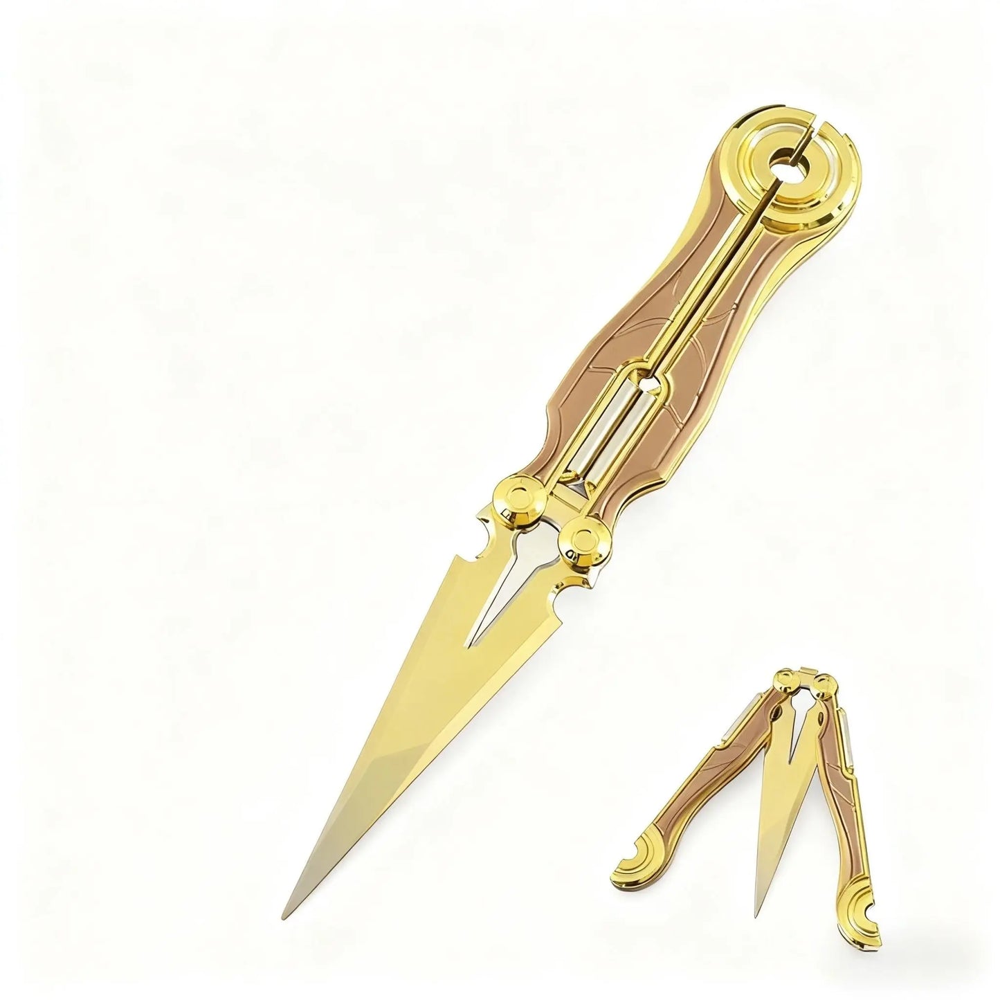 Cosplay Props Metal Material Rotatable Foldable Butterfly Blade Model