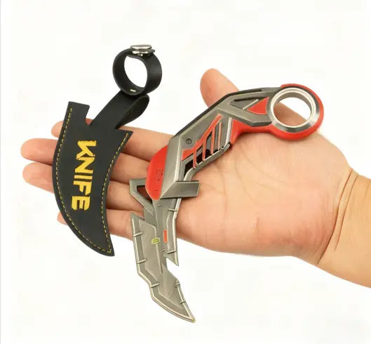 Cosplay Props Alloy Material Claw Knife Model Ornament With Leather Case