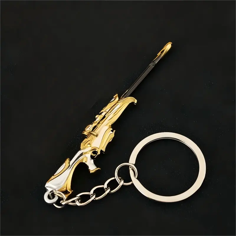 Valorant Keychain Mini "Discarded King's Remembrance" Butterfly Sniper Metal Key Ring 8cm Game Peripheral Charm