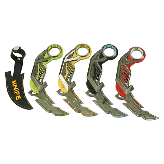 Valorant RGX Graphics Card Claw Knife Weighted Alloy Model, Leather Protective Case Version, Multi-Color Collectible Figure Toy