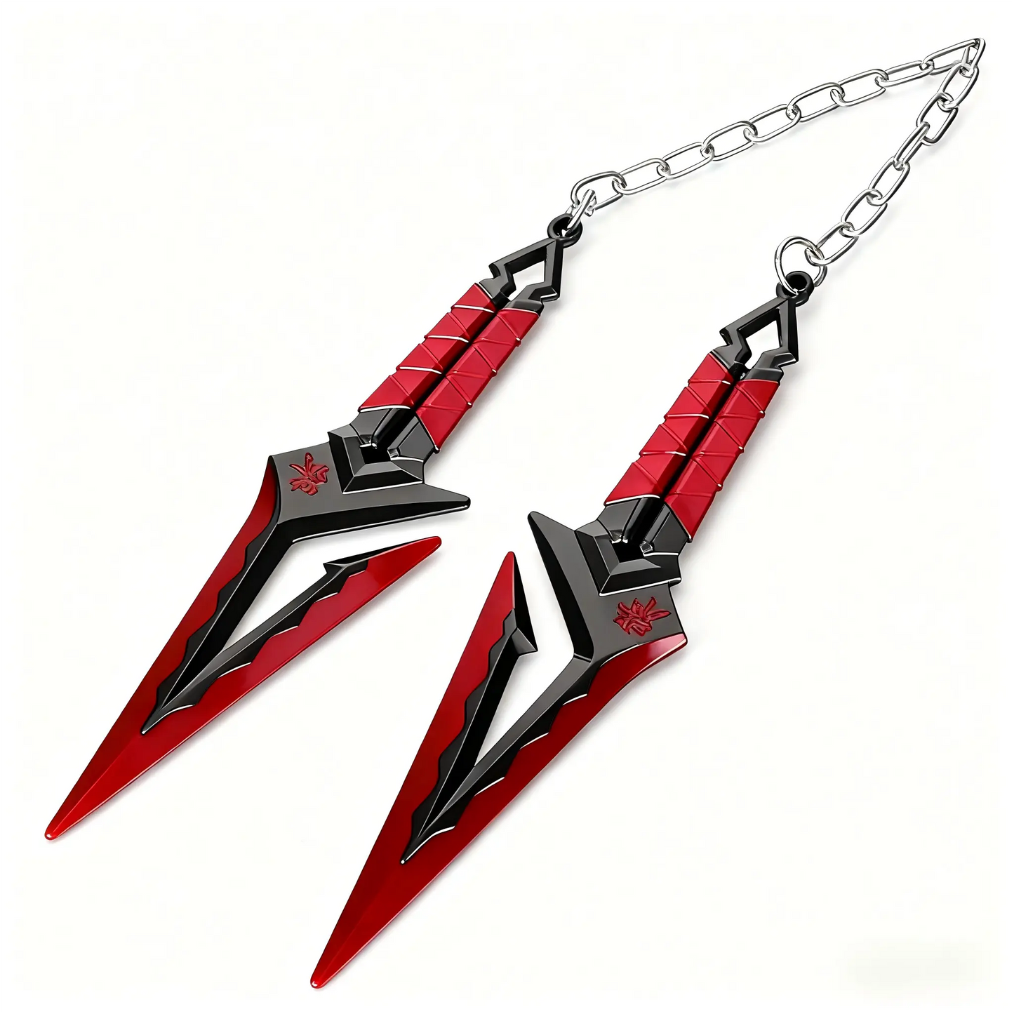 Cosplay Props - 16CM Dual-Blade Model Toy | Metal Material Decorative Ornament