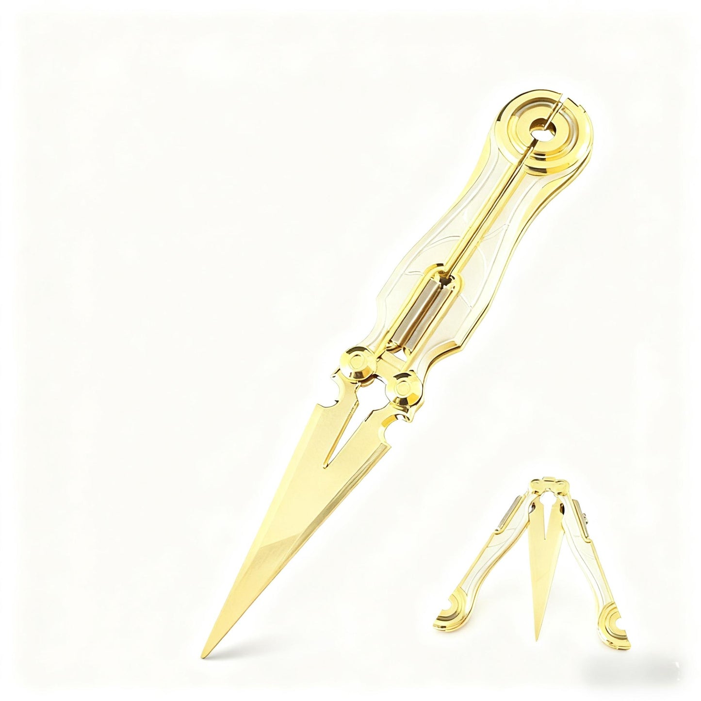 Valorant Merch Fantasy Cyberpunk Electric Blade Butterfly Metal Model | 360° Smooth Rotation EDC Stress-Relief Fidget Toy