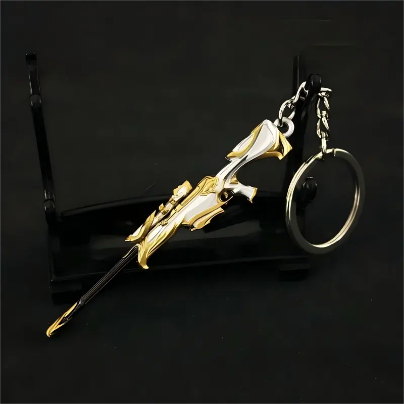 Valorant Keychain Mini "Discarded King's Remembrance" Butterfly Sniper Metal Key Ring 8cm Game Peripheral Charm