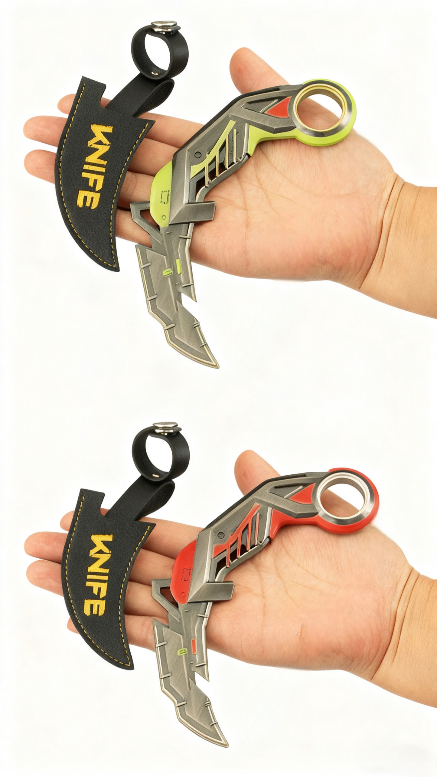 Valorant RGX Graphics Card Claw Knife Weighted Alloy Model, Leather Protective Case Version, Multi-Color Collectible Figure Toy